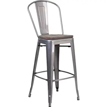 Flash Furniture XU-DG-TP001B-30-WD-GG Bar Stool, Indoor