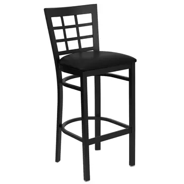 Flash Furniture XU-DG6R7BWIN-BAR-BLKV-GG Bar Stool, Indoor