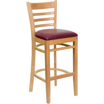 Flash Furniture XU-DGW0005BARLAD-NAT-BURV-GG Bar Stool, Indoor