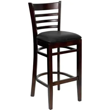 Flash Furniture XU-DGW0005BARLAD-WAL-BLKV-GG Bar Stool, Indoor