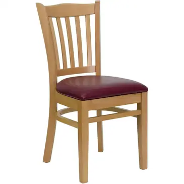 Flash Furniture XU-DGW0008VRT-NAT-BURV-GG Chair, Side, Indoor