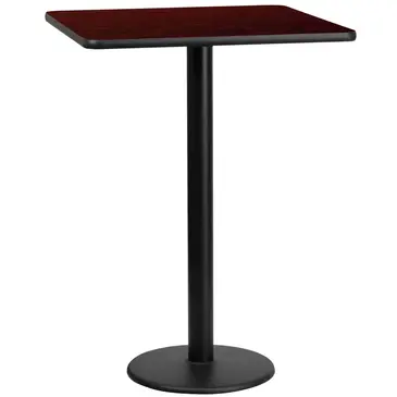 Flash Furniture XU-MAHTB-2424-TR18B-GG Table, Indoor, Bar Height