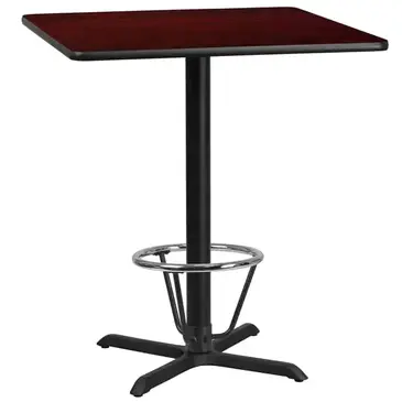 Flash Furniture XU-MAHTB-3636-T3030B-3CFR-GG Table, Indoor, Bar Height