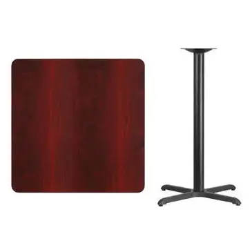 Flash Furniture XU-MAHTB-3636-T3030B-GG Table, Indoor, Bar Height