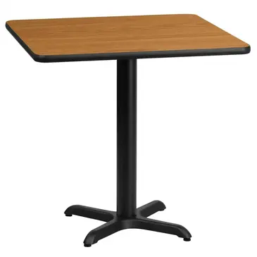 Flash Furniture XU-NATTB-2424-T2222-GG Table, Indoor, Dining Height