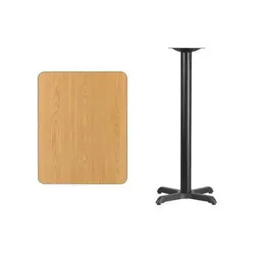 Flash Furniture XU-NATTB-2430-T2222B-GG Table, Indoor, Bar Height