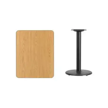 Flash Furniture XU-NATTB-2430-TR18-GG Table, Indoor, Dining Height