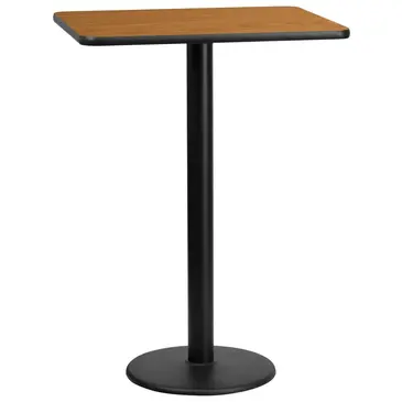 Flash Furniture XU-NATTB-2430-TR18B-GG Table, Indoor, Bar Height