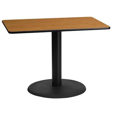 Flash Furniture XU-NATTB-2442-TR24-GG Table, Indoor, Dining Height
