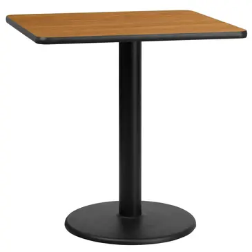Flash Furniture XU-NATTB-3030-TR18-GG Table, Indoor, Dining Height