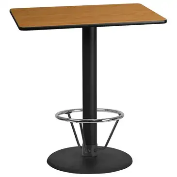 Flash Furniture XU-NATTB-3042-TR24B-4CFR-GG Table Top, Laminate