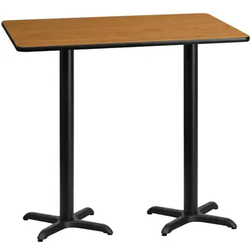 Flash Furniture XU-NATTB-3060-T2222B-GG Table, Indoor, Bar Height