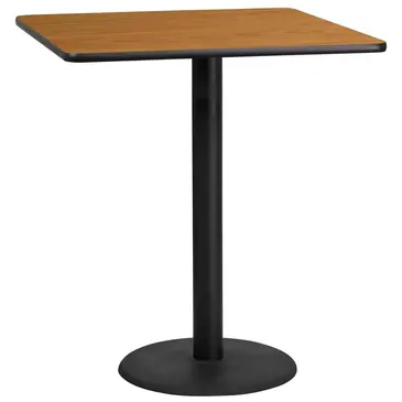 Flash Furniture XU-NATTB-3636-TR24B-GG Table, Indoor, Bar Height