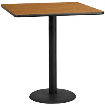 Flash Furniture XU-NATTB-4242-TR24B-GG Table, Indoor, Bar Height