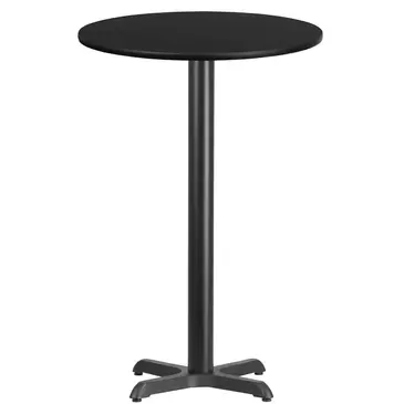 Flash Furniture XU-RD-24-BLKTB-T2222B-GG Table, Indoor, Bar Height