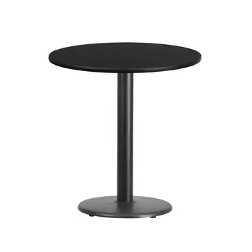 Flash Furniture XU-RD-24-BLKTB-TR18-GG Table, Indoor, Dining Height