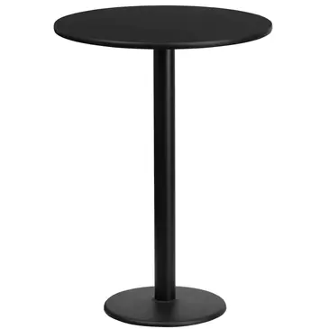 Flash Furniture XU-RD-24-BLKTB-TR18B-GG Table, Indoor, Bar Height
