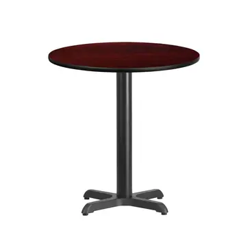 Flash Furniture XU-RD-24-MAHTB-T2222-GG Table, Indoor, Dining Height