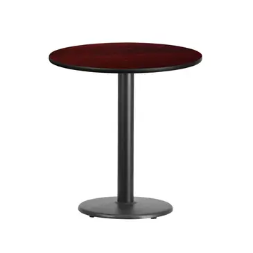Flash Furniture XU-RD-24-MAHTB-TR18-GG Table, Indoor, Dining Height