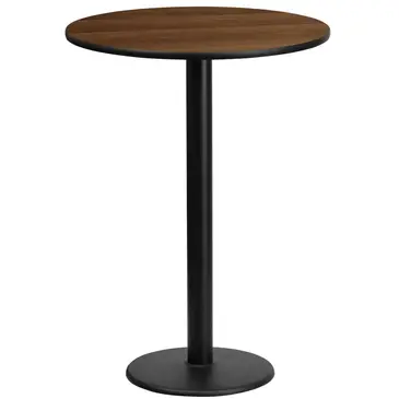 Flash Furniture XU-RD-24-WALTB-TR18B-GG Table, Indoor, Bar Height