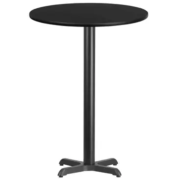 Flash Furniture XU-RD-30-BLKTB-T2222B-GG Table, Indoor, Bar Height