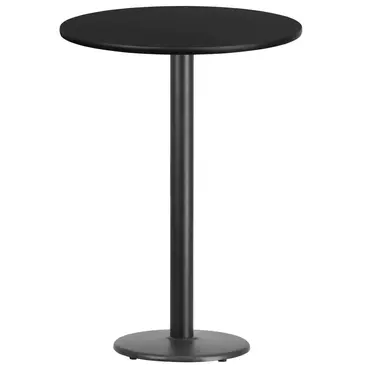 Flash Furniture XU-RD-30-BLKTB-TR18B-GG Table, Indoor, Bar Height