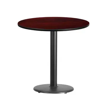 Flash Furniture XU-RD-30-MAHTB-TR18-GG Table, Indoor, Dining Height