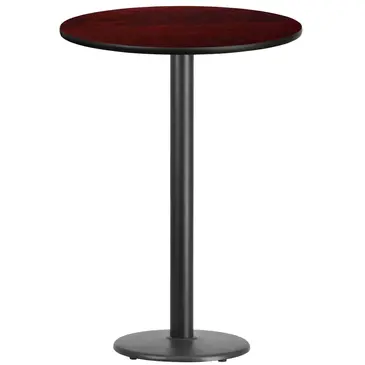 Flash Furniture XU-RD-30-MAHTB-TR18B-GG Table, Indoor, Bar Height