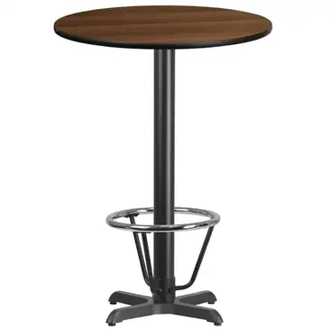 Flash Furniture XU-RD-30-WALTB-T2222B-3CFR-GG Table, Indoor, Bar Height
