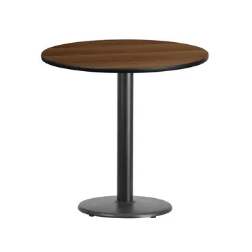 Flash Furniture XU-RD-30-WALTB-TR18-GG Table, Indoor, Dining Height