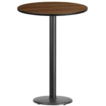 Flash Furniture XU-RD-30-WALTB-TR18B-GG Table, Indoor, Bar Height