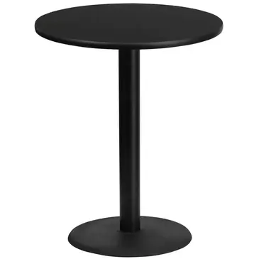 Flash Furniture XU-RD-36-BLKTB-TR24B-GG Table, Indoor, Bar Height
