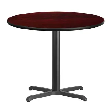 Flash Furniture XU-RD-36-MAHTB-T3030-GG Table, Indoor, Dining Height