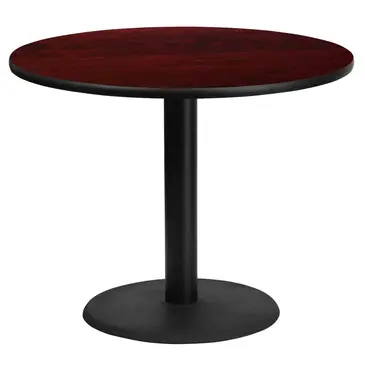 Flash Furniture XU-RD-36-MAHTB-TR24-GG Table, Indoor, Dining Height