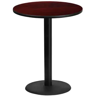 Flash Furniture XU-RD-36-MAHTB-TR24B-GG Table, Indoor, Bar Height