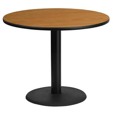 Flash Furniture XU-RD-36-NATTB-TR24-GG Table, Indoor, Dining Height
