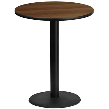 Flash Furniture XU-RD-36-WALTB-TR24B-GG Table, Indoor, Bar Height