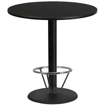 Flash Furniture XU-RD-42-BLKTB-TR24B-4CFR-GG Table, Indoor, Bar Height
