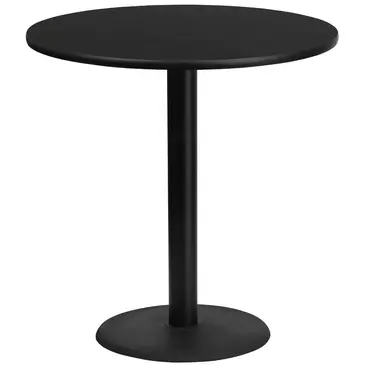 Flash Furniture XU-RD-42-BLKTB-TR24B-GG Table, Indoor, Bar Height