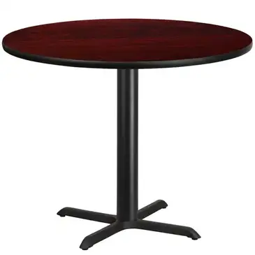Flash Furniture XU-RD-42-MAHTB-T3333-GG Table, Indoor, Dining Height
