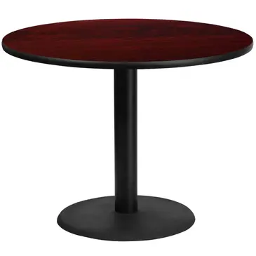 Flash Furniture XU-RD-42-MAHTB-TR24-GG Table, Indoor, Dining Height