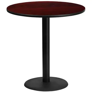 Flash Furniture XU-RD-42-MAHTB-TR24B-GG Table, Indoor, Bar Height