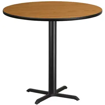 Flash Furniture XU-RD-42-NATTB-T3333B-GG Table, Indoor, Bar Height