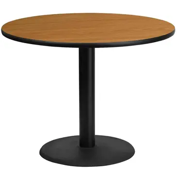 Flash Furniture XU-RD-42-NATTB-TR24-GG Table, Indoor, Dining Height
