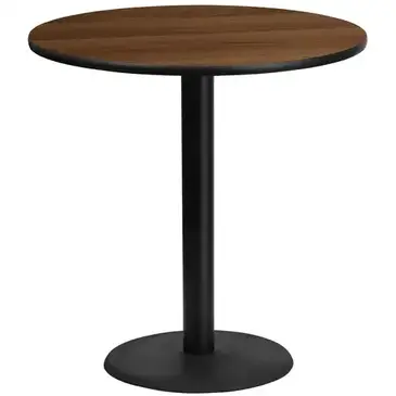 Flash Furniture XU-RD-42-WALTB-TR24B-GG Table, Indoor, Bar Height