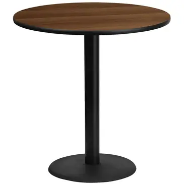 Flash Furniture XU-RD-42-WALTB-TR24B-GG Table, Indoor, Bar Height