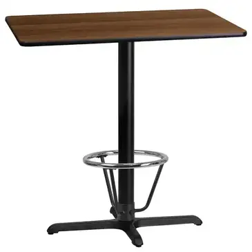 Flash Furniture XU-WALTB-2442-T2230B-3CFR-GG Table, Indoor, Bar Height