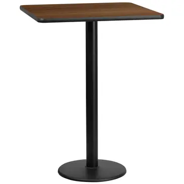Flash Furniture XU-WALTB-3030-TR18B-GG Table, Indoor, Bar Height