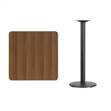 Flash Furniture XU-WALTB-3030-TR18B-GG Table, Indoor, Bar Height
