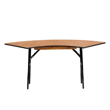 Flash Furniture YT-WSFT48-24-SP-GG Folding Table, Serpentine/Crescent 